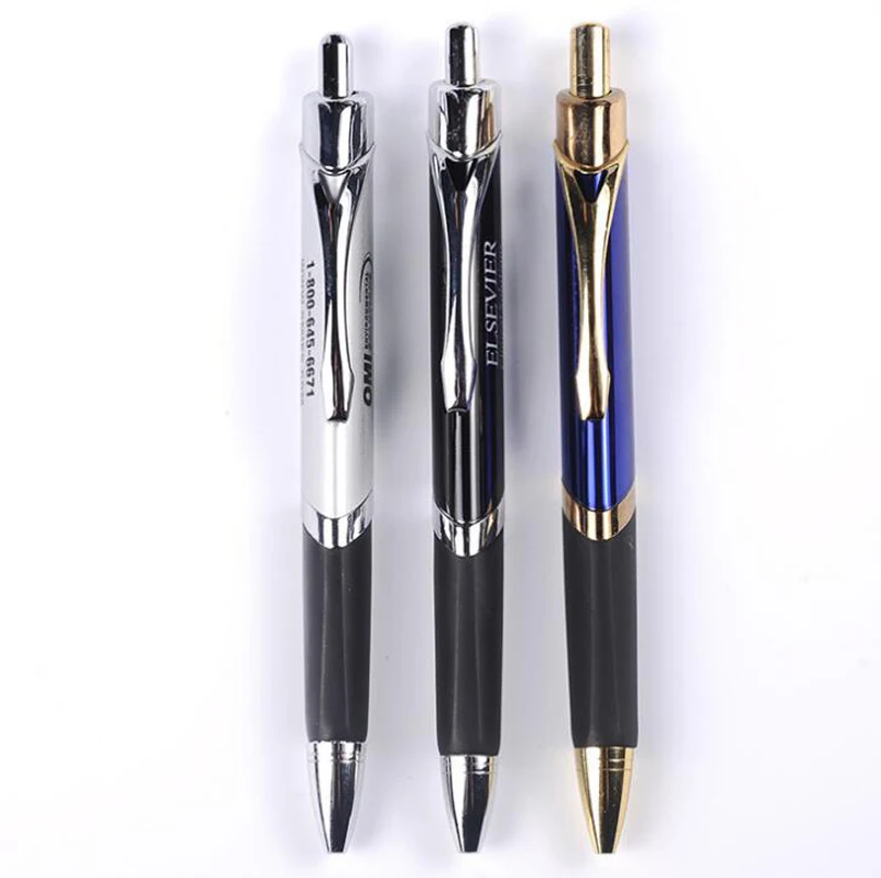 2024 Promotional Pens Logo Pad Printing Half Metal Special Triangle Shaped Ball Pen
