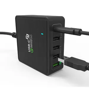 60W 5 Port USB Desktop Charger QC 3.0 & Type C