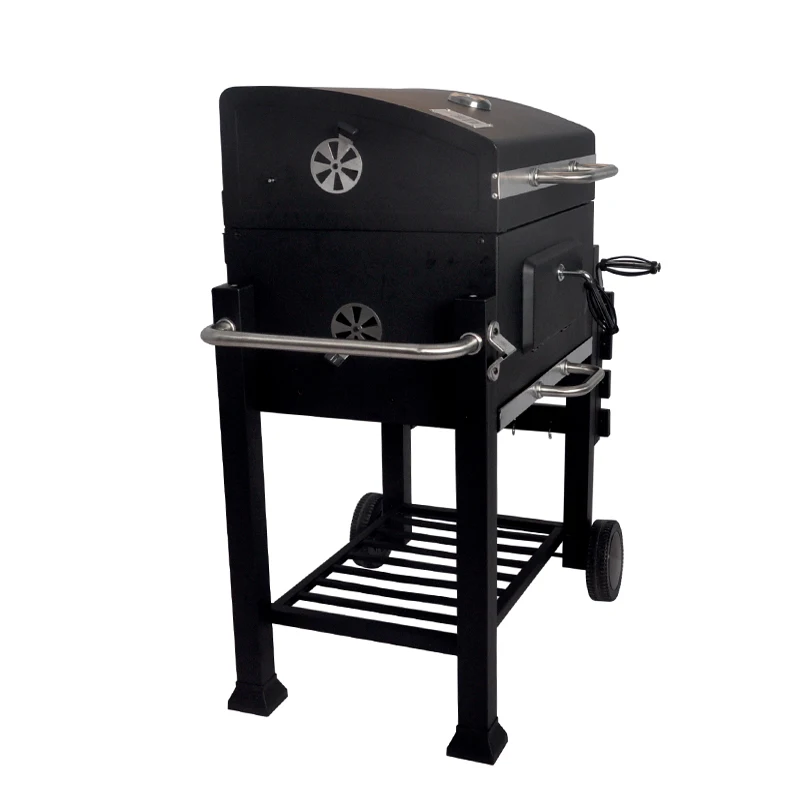 Large-Square-Outdoor-Barbecue-Charcoal-BBQ-Grill (4)