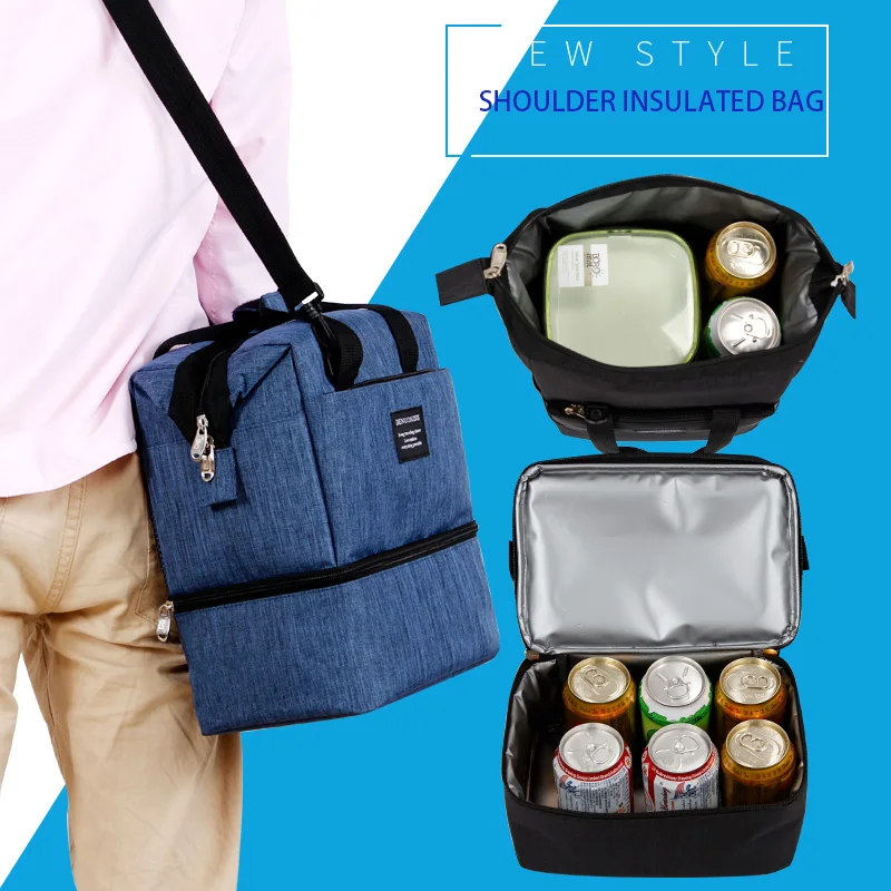 

Fashionable thermos cooler bags 600D soft oxford outdoor waterproof insulated picnic bag, As picture show