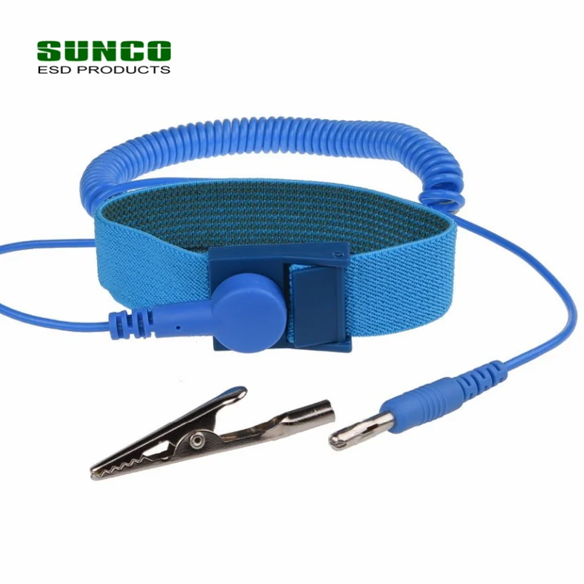 ESD Components Stainless Steel Magnetic Tray Grounding Wire Alligator Clip Yellow Black uxcell Anti Static Wrist Straps 