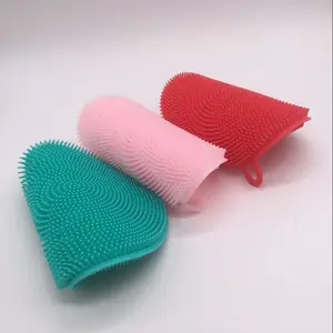 Dual Sided Anti-bacterial silicone sponge scrubber