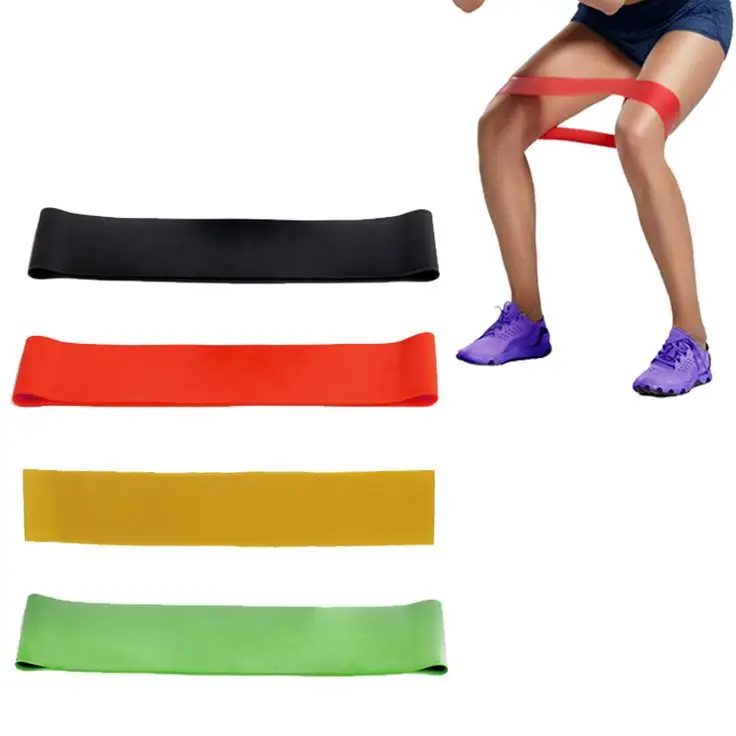 

Gym Fitness Custom Logo Yoga Stretch Band Latex Exercise Mini Loop Resistance Band Sets, Customized