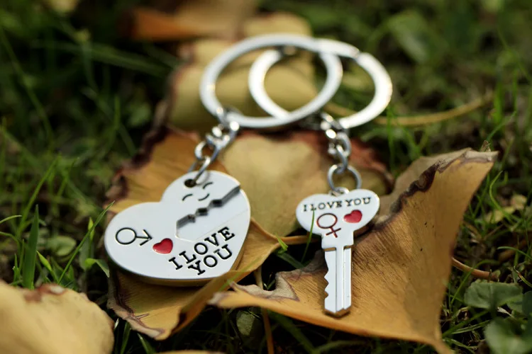 Personality Couple Key Chain 2pcs/lot Mouse Keyboard Keyring Valentine Love