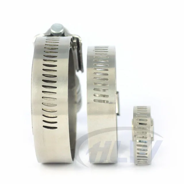 
AMERICAN TYPE Worm Gear hose clamps Perforated band SAE J 1508 Standard 
