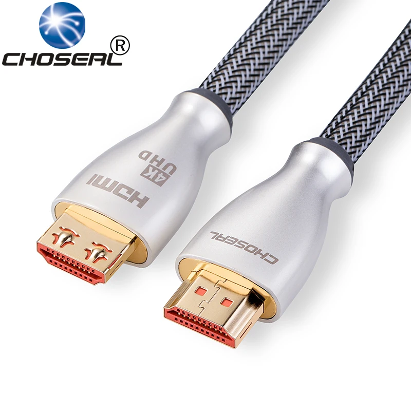

Choseal TH-619 HDMI to HDMI 2.0 4K*2K Gold-plated 3D 1080P Audio Cable 1m 1.5m 2m 3m 5m for TV PS3 PS4 Projector Computer, Grey