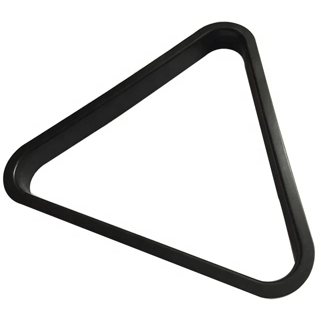 

Billiard Pool 8-Ball Cue Rack, Indestructible Plastic Black Triangle Fits 2-1/4" Sized Balls