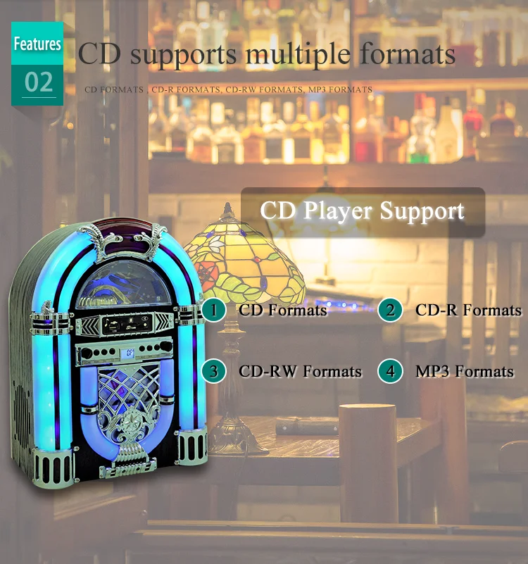 Mini Bluetooth Portátil Jukebox,Cd Mp3 Player,Aux,Rádio,Retrô Buy