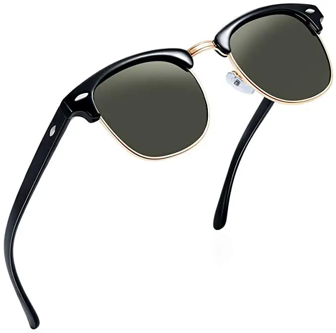 

Metal polarized custom half frame unisex women mens sunglasses for man 2019