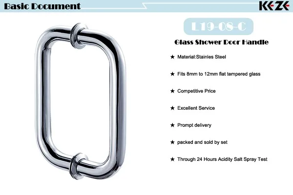 Foshan Hardware Push Pull Single Side Glass Door Window Stainless Steel Round Lever Handle For Bathroom