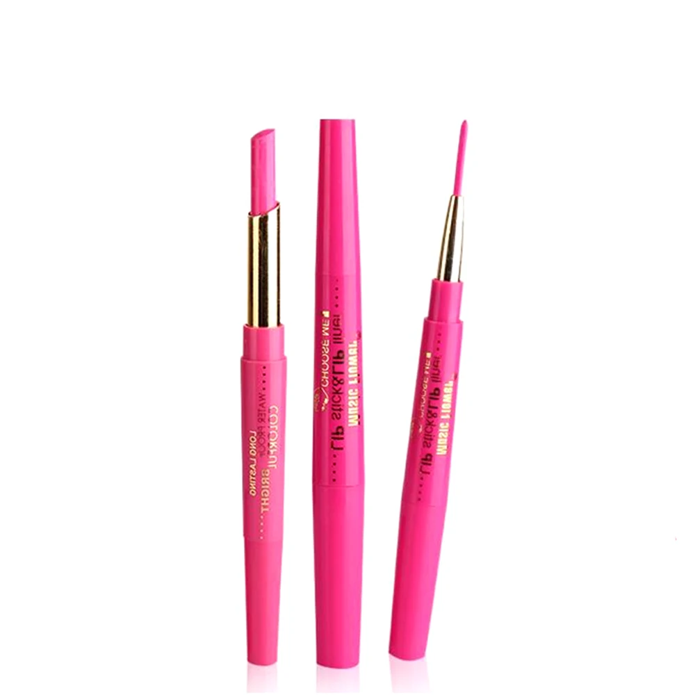 

1PS Natural Brand Automatic Rotary Lipstick + Lip Gloss Long-lasting Makeup Sexy Products Lipliner Lady Waterproof, Single-color