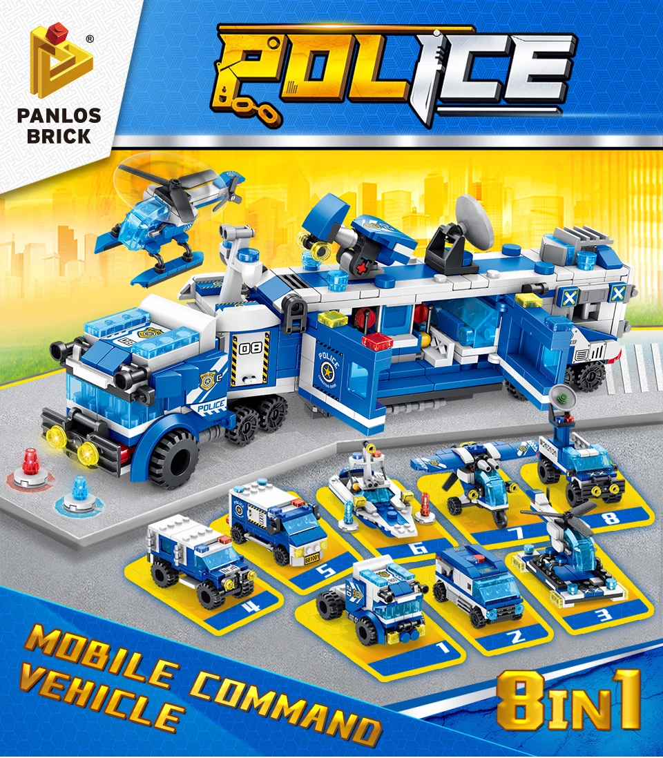 Panlos 681001 8 In 1 Police Mobile 