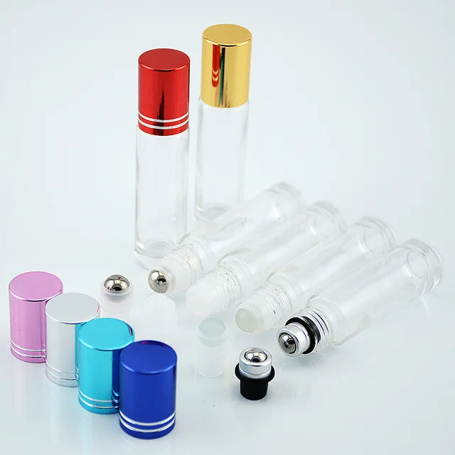 Glass Roller Ball Bottle For Essential Oil 10ml Amber Glass Roll On