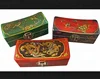 red dragon phoenix fengshui leather antique hand painted art oriental lacquer jewelry box