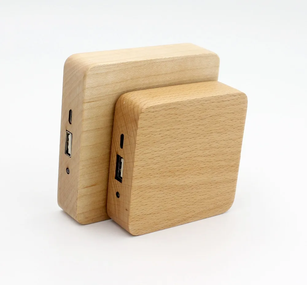 Portable battery charger 8000mah wooden power bank