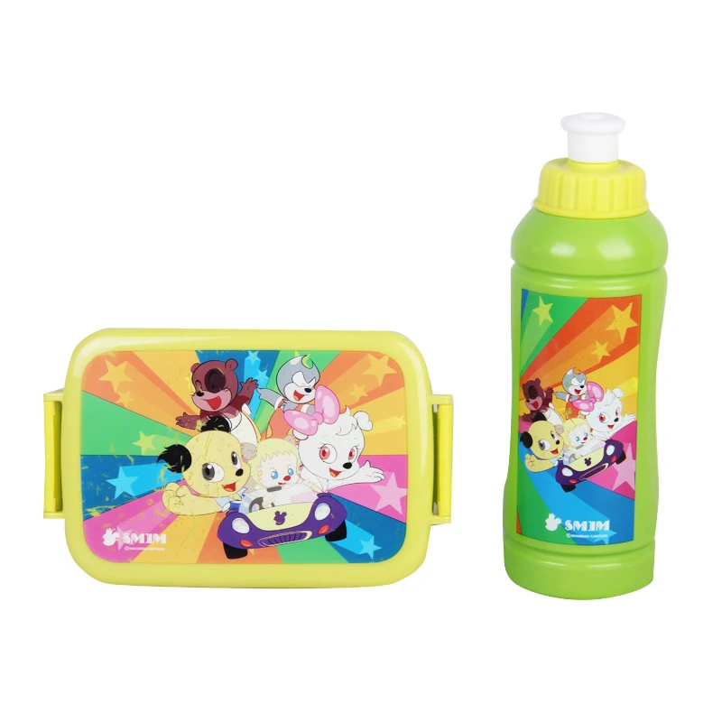 water bottle and lunch box