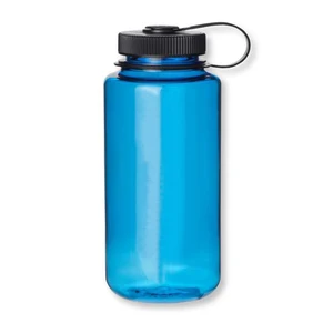 Image of Refillable water bottles hot sale wide mouth plastic sports bottle 1 liter with strap food grade