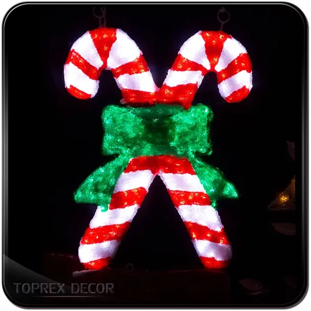 Outside Holiday Decorations Candy Cane Lights Outdoor Peppermint Candy ...
