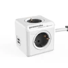 Europe cube socket with 2 usb chargers