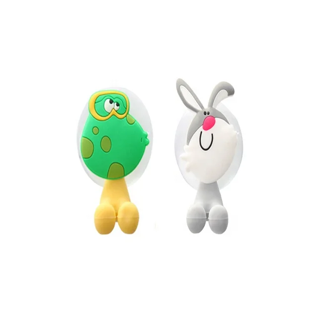 

Kids Lovely Animal Shape Single Silicone Toothbrush Holder Wall Mount Toothbrush Electric Toothbrush Holder, Customized color