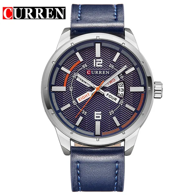 

CURREN 8211 Men's Round Analog Wrist Watch with Three Decorated Sub-Dial, Alloy Case & Faux Leather Band For Men