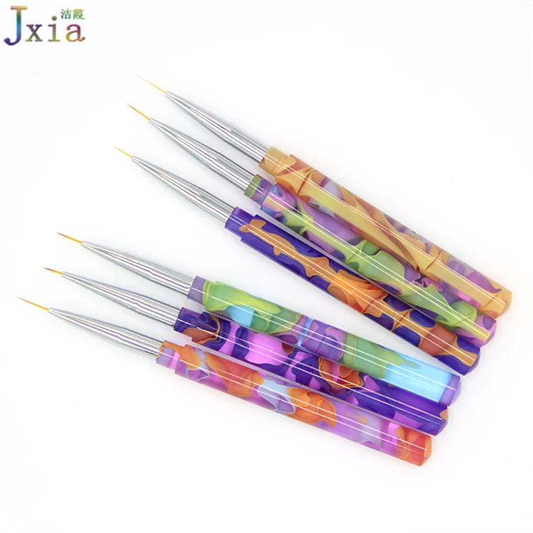 

2019 High Quality Plastic Handle  Nail Art Acrylic UV Gel Liner Painting Nail Brush