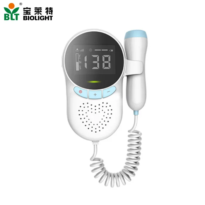 
handheld fetal doppler for homecare with ultrasound probe and gel 