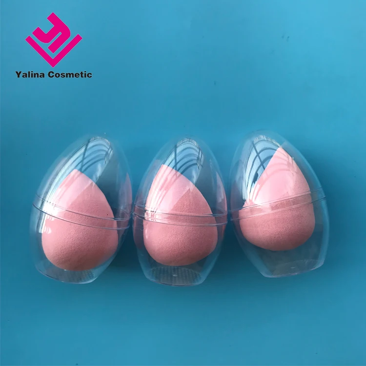 

Washable make up cosmetic puff blender sponge latex free teardrop with egg package, N/a