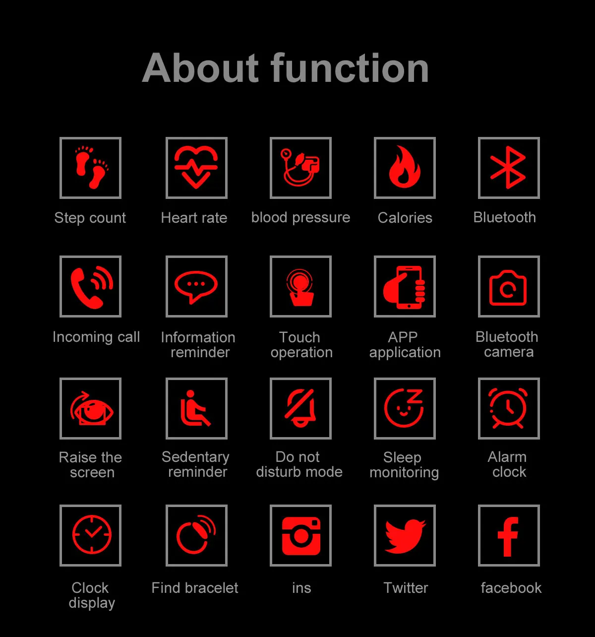 Smart Heart Rate Fitness band watch smart fitness bright light smart bandm4 band