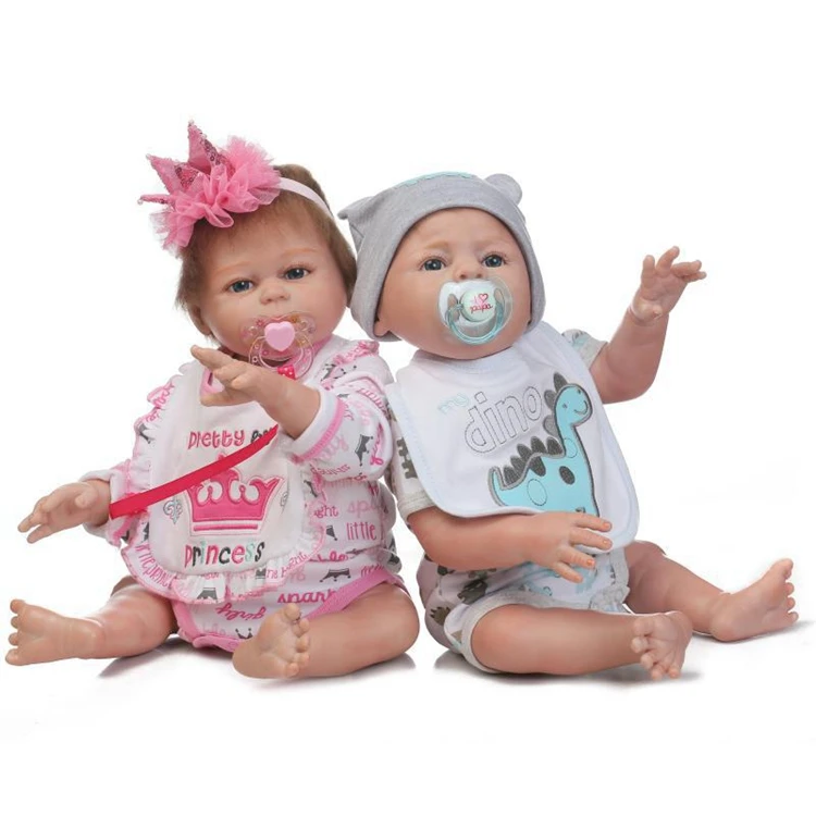 reborn baby dolls full body silicone twins