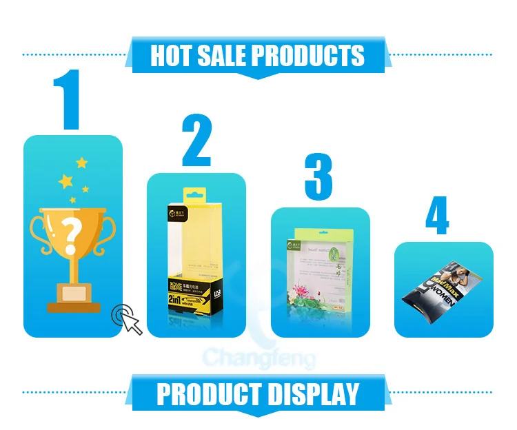 Clear PVC PP Small Hinged Plastic Hanging Display Box