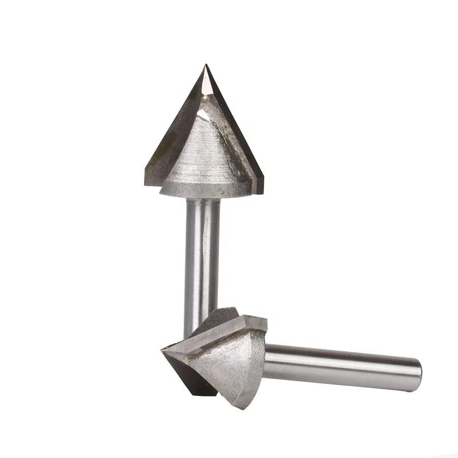 

6mm Industrial Quality wood Engraving Knife 3D V Shape CNC Grooving Router Bit