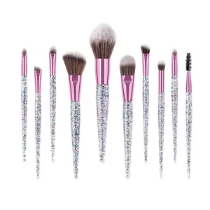 Wholesale Colorful Bling Glitter Private Label Brushes Makeup Brush Set