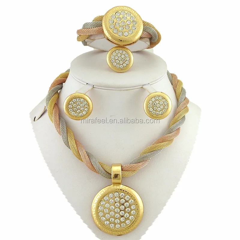 

2018 wholesale new hot selling golf plated fashion jewelry sets, Gold
