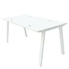 High glossy solid wood top, metal feet folded table