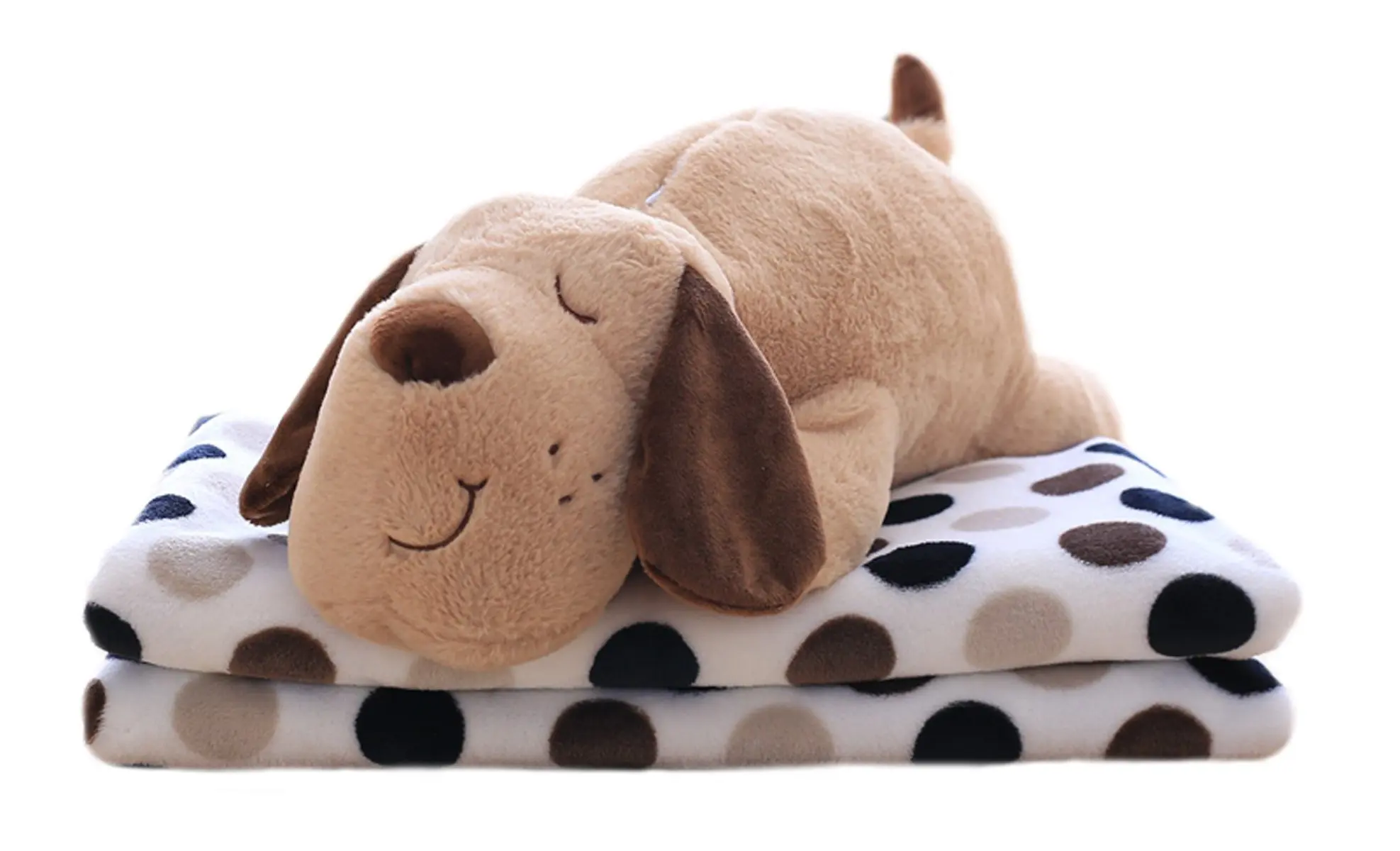 Lovely Cartoon Plush Stuffed Animal Toys Super Soft Warm Plush Throw Pillow Folded Fleece Blankets Comforter Travel Blanket Quilt 2 in 1 (45"71" (Blanket), Dog)