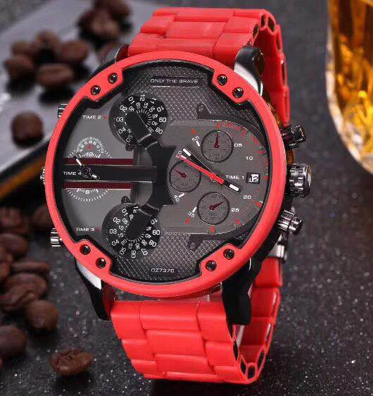 

Explosive DZ 7370 series cool red 3D large dial watch, men's watch sports fashion quartz watch