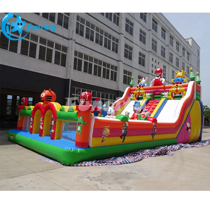 

Mario Theme Inflatable Amusement Park, Kids Inflatable Onstacle Course CE Approved, As picture or customized