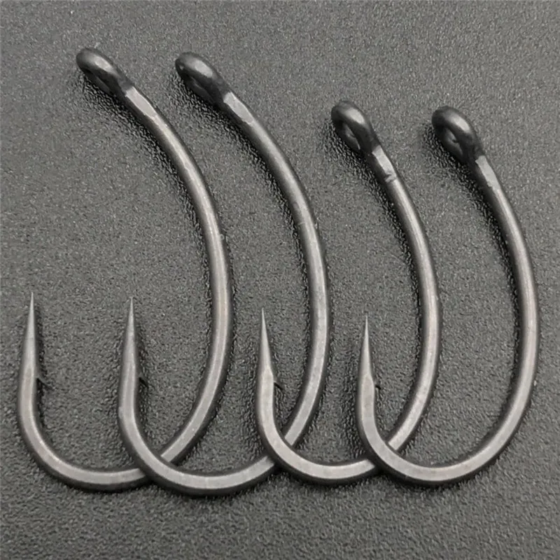 

Carp fishing hook PTEF coating curved shank barbed gripper Gnippen Brand quality for chod hair rigs