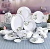 50 piece ceramic tableware set bone china dinnerware set with customized printing