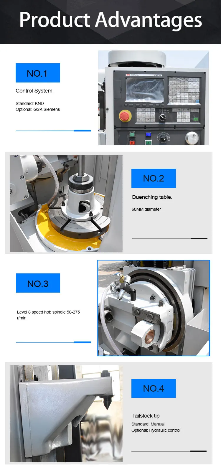 YK3150 Spiral bevel 2 axis CNC gear hobbing machine for making gear parts