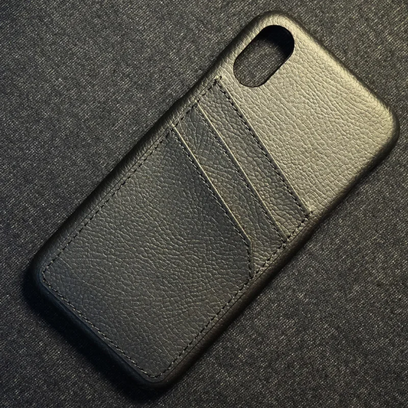 Card holster PU Leather phone case for iphone X Back Cover