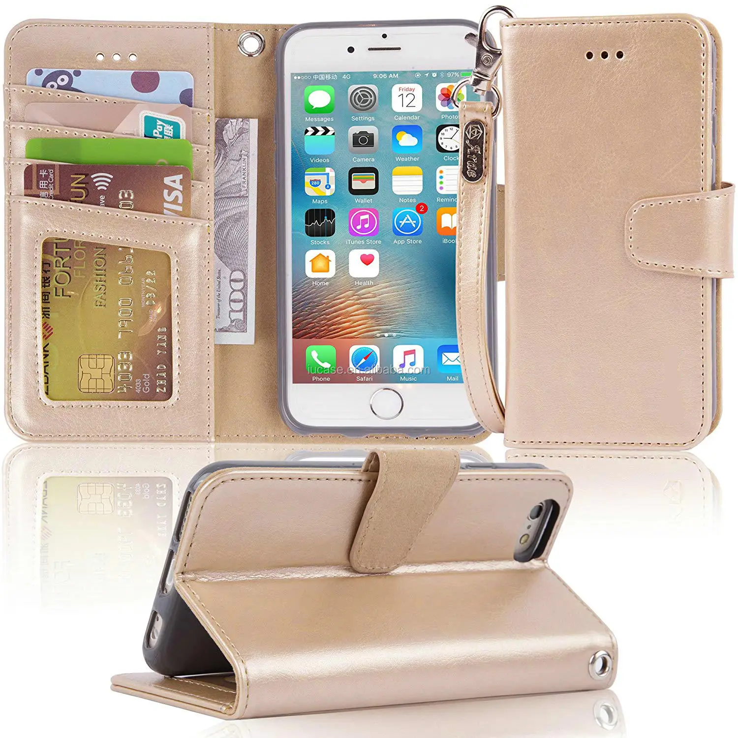 pu-leather-rfid-blocking-wallet-phone-case-with-hand-strap-credit-card