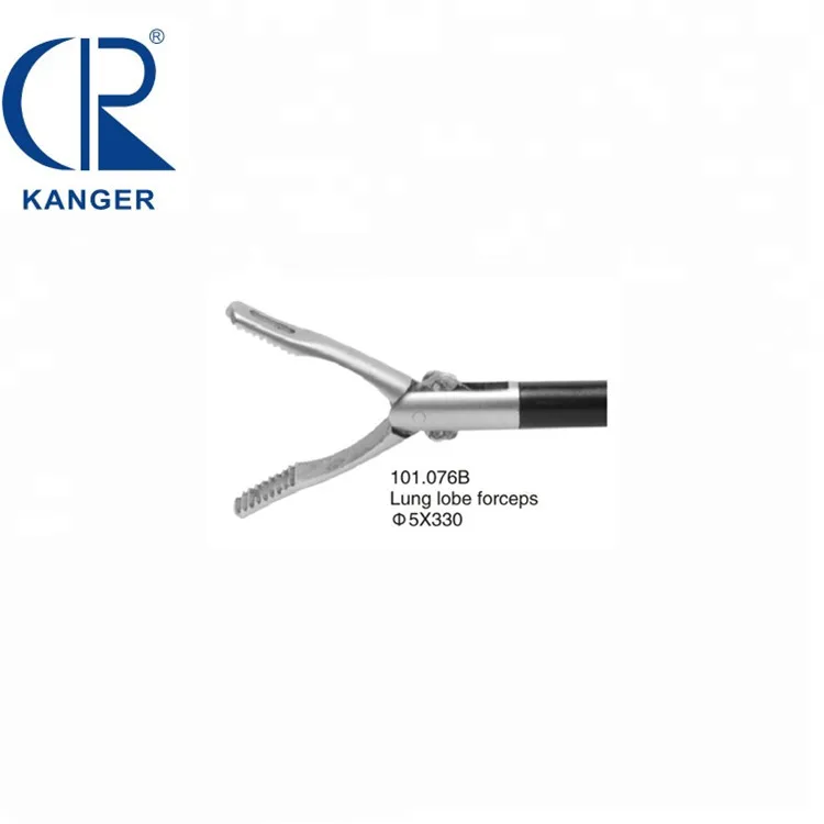 China Supplied Laparoscopic Endo Clinch Graper 5mm Reusable Monopolar Lung lobe forceps