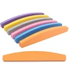 Bulk Double Side Half - moon Professional Nail File Art Multi - color Washable Grit 100 /180 Sponges Nail File