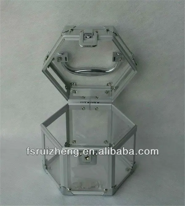 Clear Acrylic Transparent Makeup Train Case Small Girls Cosmetic