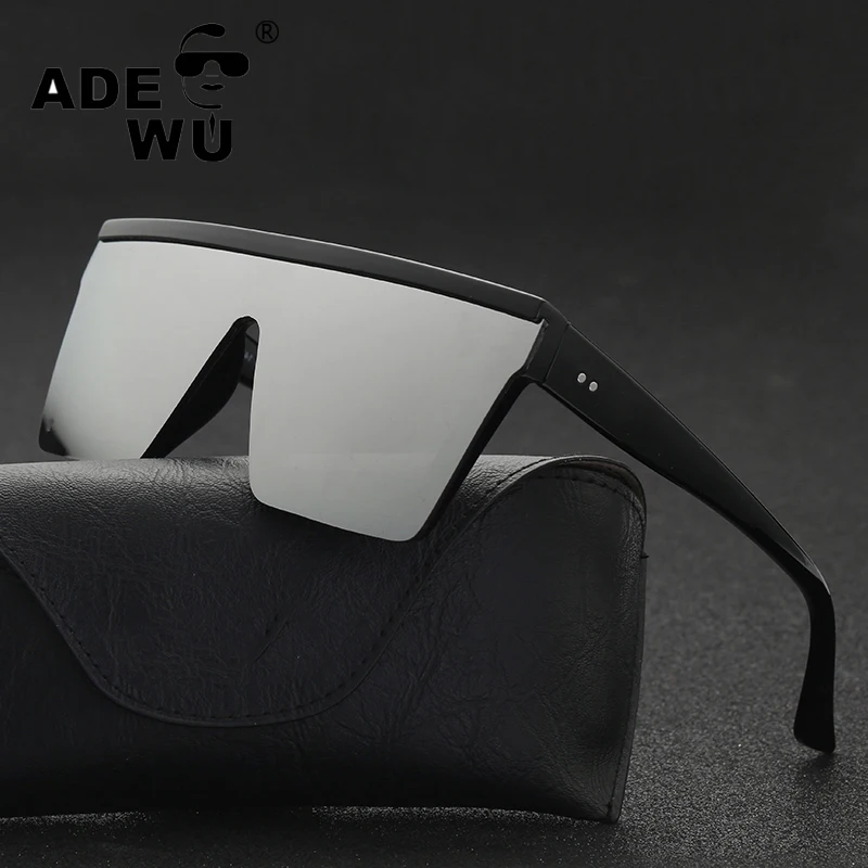 

ADE WU STY5121U hot sale trendy fashion style oversized square one piece sunglasses for women men, Picture colors