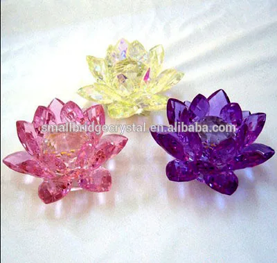 product wholesale glass crystal lotus flower for holiday decoration-27