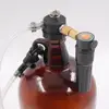 Amber Glass Beer Growler with plastic tap Wholesale Big Wine Bottles 4L liter