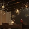 LED Dandelion String Lights LED Fireworks Copper String Lights 200 LEDs 18 Inches Outdoor Use Solar Powered Tree Hanging Lights
